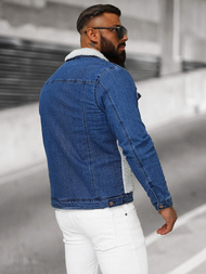 Ανδρικό τζιν μπουφάν σέρπα mπλε OZONEE NB/MJ533BZ