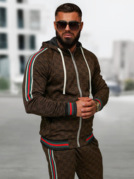 Ανδρικό σετ φόρμας σκούρο-μπεζ OZONEE O/FF5111AB