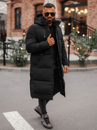 Ανδρικό χειμερινό μπουφάν μαύρο OZONEE JS/19M1290/392