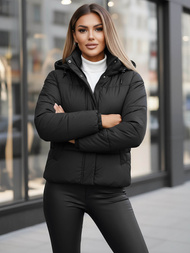 Γυναικείο μπουφάν μαύρο OZONEE JS/16M9188/392Z