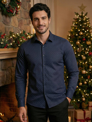 Ανδρικό πουκάμισο ναυτικό μπλε OZONEE V/V183Z