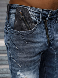 Ανδρικό τζιν παντελόνι mπλε OZONEE NB/MP0045B