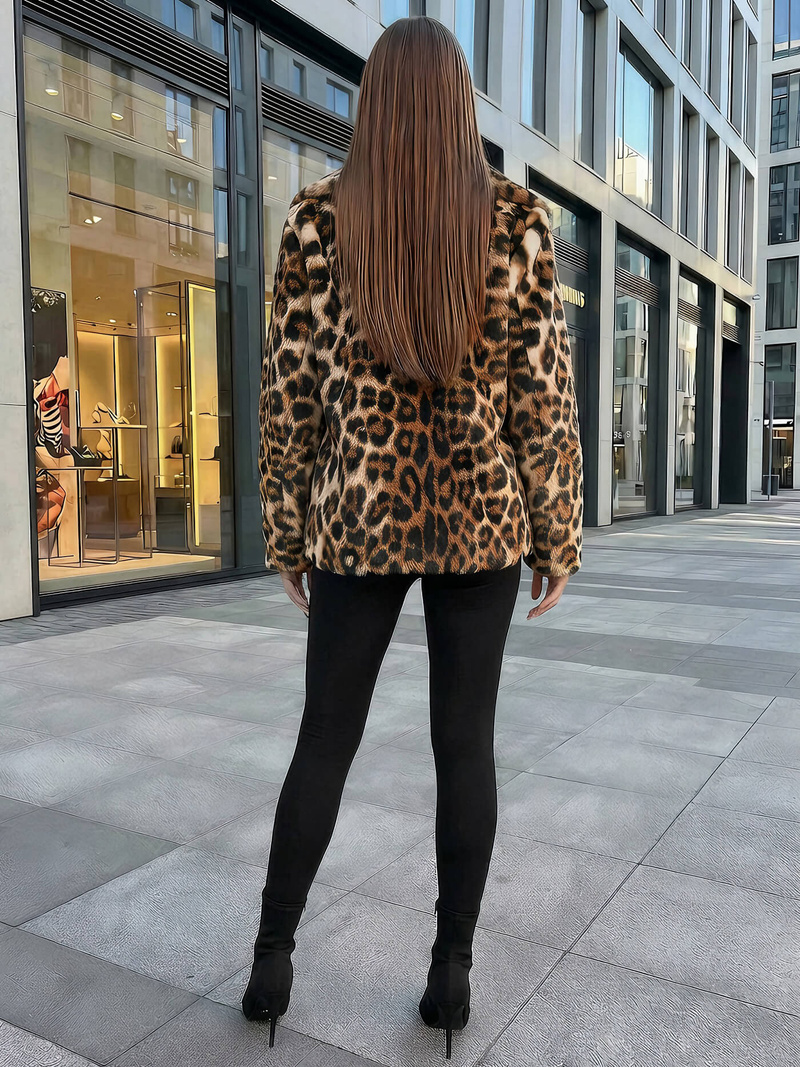 Γυναικεία μπουφάν σε μπεζ-καφέ χρώμα OZONEE JS/61M8500/158Z