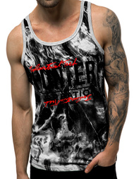 Ανδρικό αμάνικο μπλουζάκι γκρι OZONEE JS/SS11033