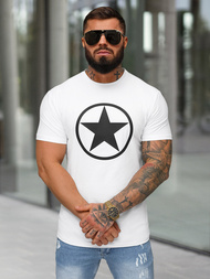 Ανδρικό μπλουζάκι λευκό OZONEE NB/MT3151