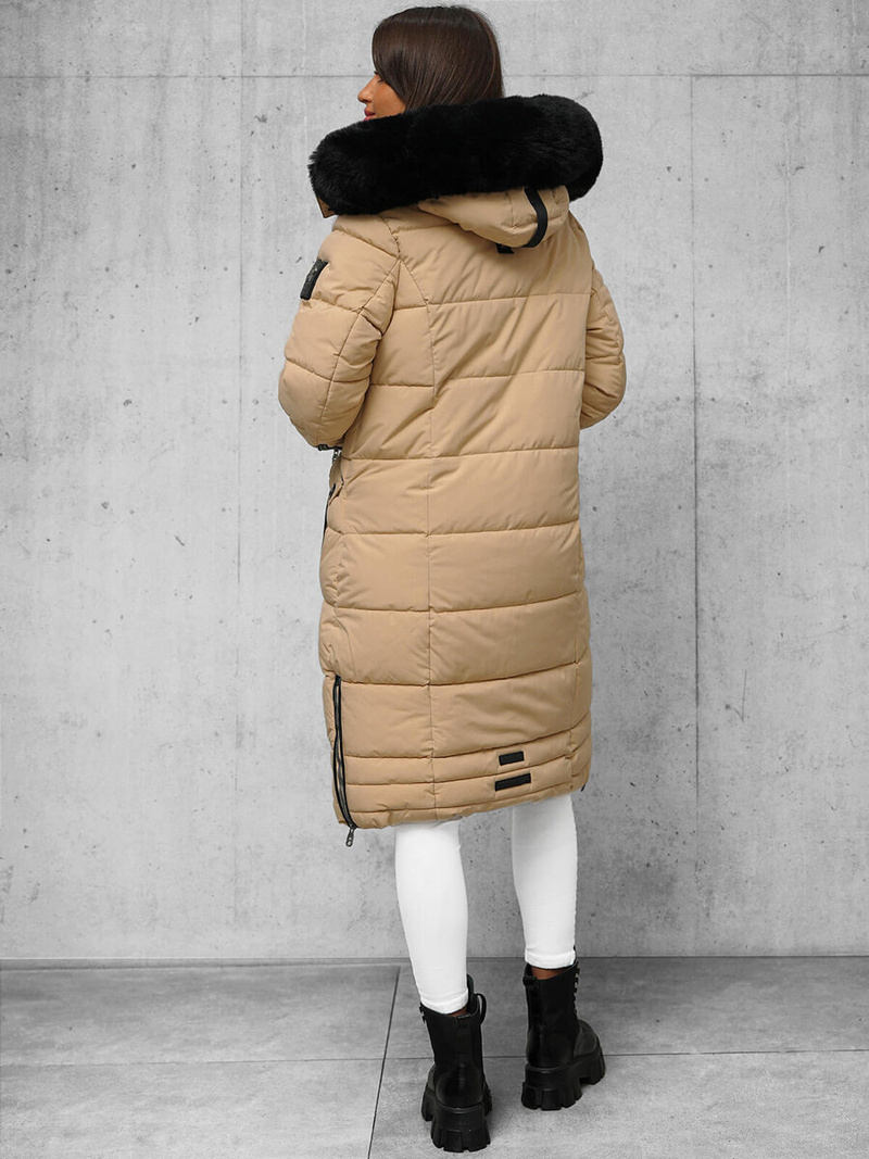 Γυναικείο μπουφάν μπεζ OZONEE O/W377