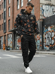 Ανδρικό Φούτερ με kουκούλα μαύρο OZONEE O/B266Z