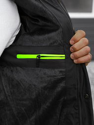 Ανδρικό χειμερινό μπουφάν μαύρο OZONEE JS/22M60/392