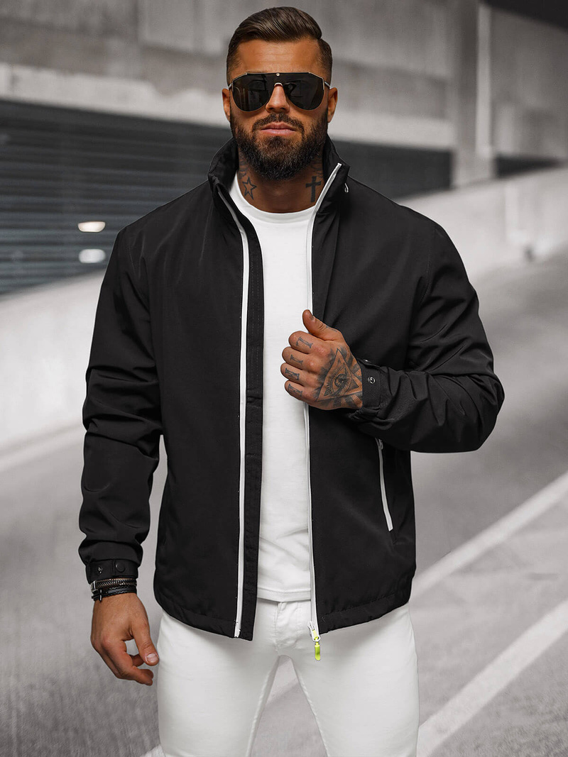 Ανδρικό μπουφάν softshell μαύρο OZONEE JS/5M3105/392Z