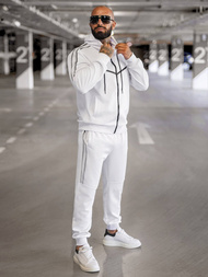 Ανδρικό σετ φόρμας λευκό OZONEE JS/8C8117/1Z