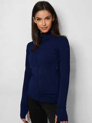 Γυναικείο φούτερ με φερμουάρ ναυτικό μπλε OZONEE JS/HD150/4Z