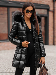 Γυναικείο μπουφάν mαύρος OZONEE JS/16M9120/392Z