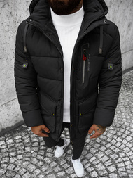 Ανδρικό χειμερινό μπουφάν μαύρο OZONEE JS/22M60/392