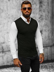 Ανδρικό πουλόβερ μαύρο OZONEE NB/MM6005/4Z