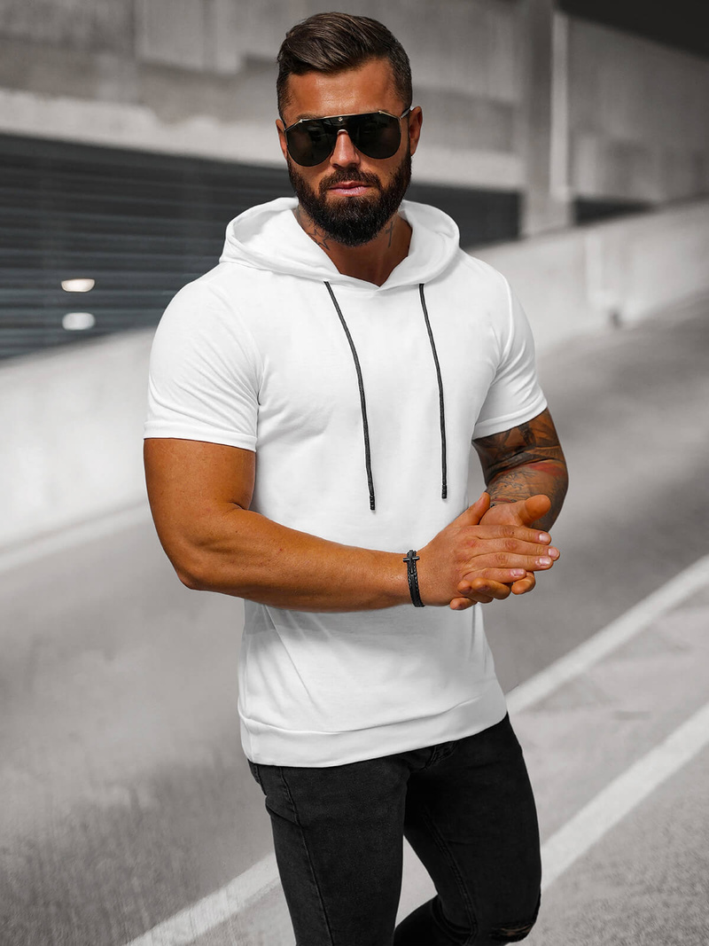 Ανδρικό μπλουζάκι λευκό OZONEE JS/8T955/1