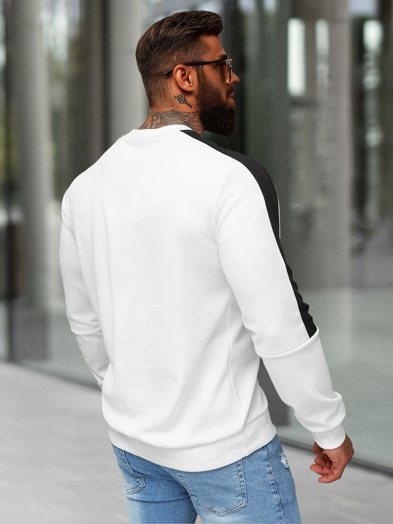 Ανδρικό Φούτερ λευκό OZONEE O/P2033Z