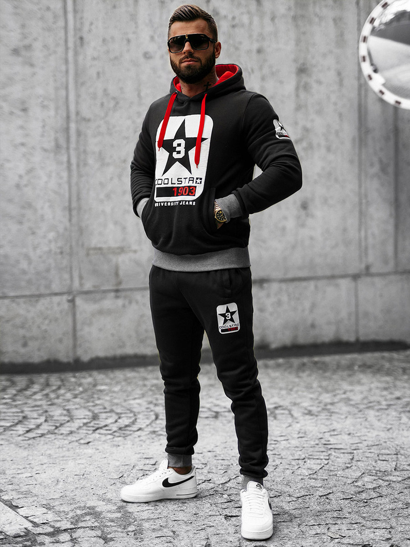 Ανδρικό σετ φόρμας μαύρο OZONEE JS/8C59/3