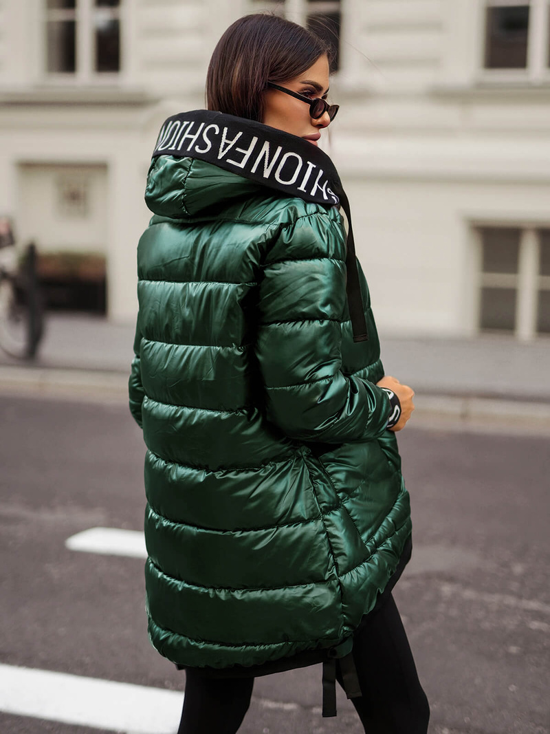 Γυναικείο μπουφάν Πράσινος OZONEE JS/5M3188/238Z