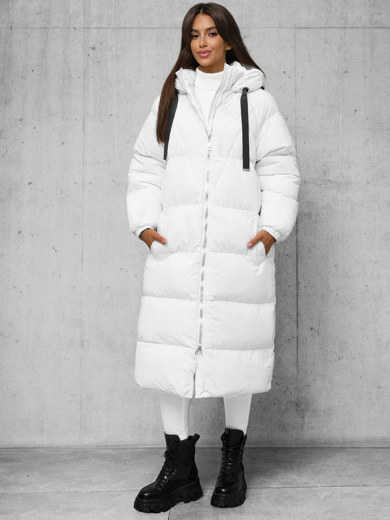 Γυναικείο μπουφάν λευκό OZONEE JS/5M3163/281Z