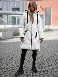 Γυναικείο μπουφάν λευκό OZONEE JS/5M3168/281Z