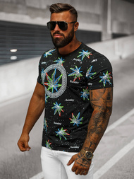 Ανδρικό μπλουζάκι μαύρο OZONEE O/T136/3