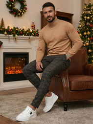 Ανδρικό παντελόνι chino γραφίτη OZONEE DJ/5632Z