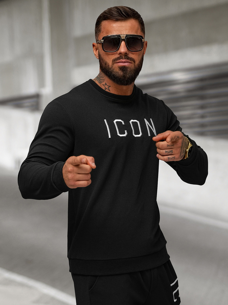 Ανδρικό Φούτερ Μαύρος OZONEE O/D7394