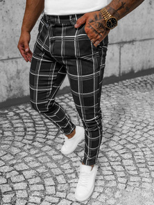 Ανδρικό παντελόνι chino mαύρος OZONEE O/P4028