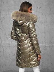 Γυναικείο μπουφάν χρυσός OZONEE JS/16M9100/403