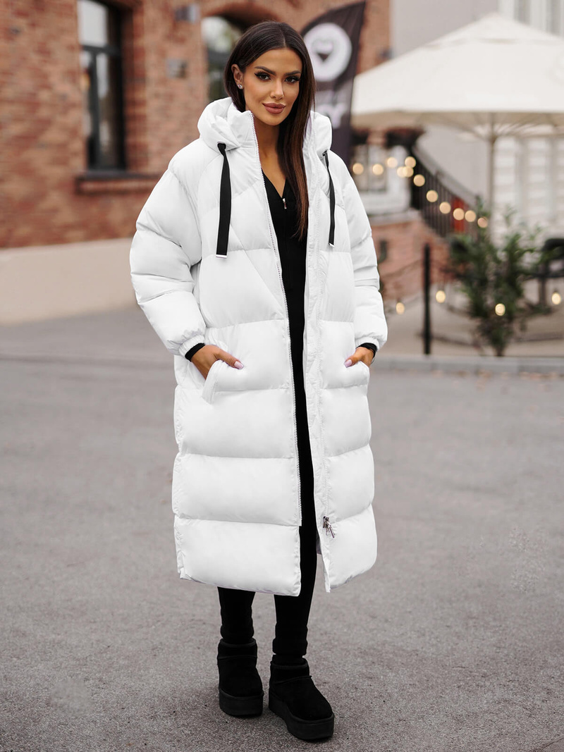 Γυναικείο μπουφάν λευκό OZONEE JS/5M3163/281Z