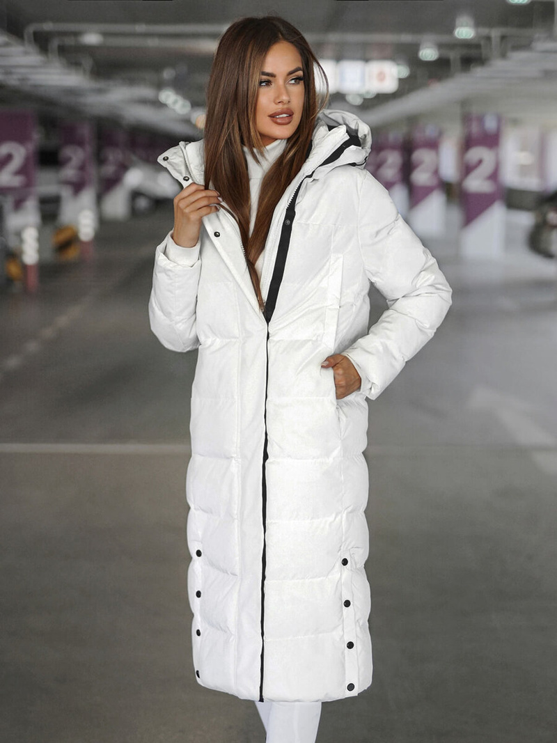 Γυναικείο μπουφάν λευκό OZONEE JS/5M3233/281
