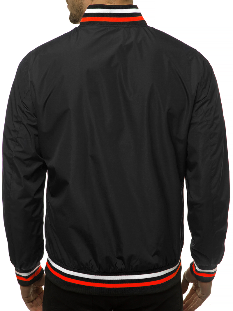 Ανδρικό Μπουφάν Bomber μαύρο OZONEE N/6194