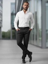 Ανδρικό παντελόνι chino μαύρο OZONEE V/6545