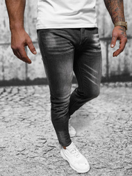 Ανδρικό τζιν παντελόνι mαύρος OZONEE NB/MP0199N