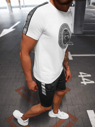 Ανδρικό σετ φόρμας ασπρό-μαύρο OZONEE O/HM788