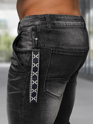 Ανδρικό τζιν παντελόνι mαύρος OZONEE NB/MP0091N