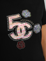 Γυναικείο μπλουζάκι μαύρο OZONEE JS/95T2552/3