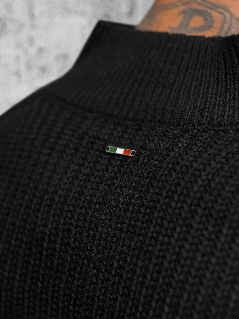 Ανδρικό πουλόβερ mαύρος OZONEE NB/MM6020/4