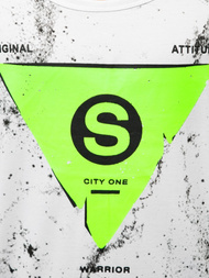 Ανδρικό αμάνικο μπλουζάκι λευκό OZONEE JS/SS11057Z