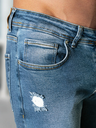 Ανδρικό τζιν παντελόνι μπλε OZONEE O/0525