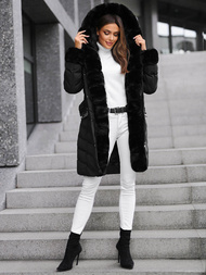 Γυναικείο μπουφάν μαύρο OZONEE JS/5M3156/392