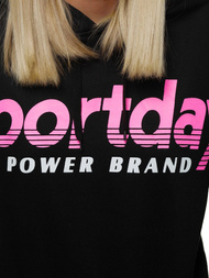 Γυναικείο φούτερ με κουκούλα μαύρο OZONEE JS/KSW2014