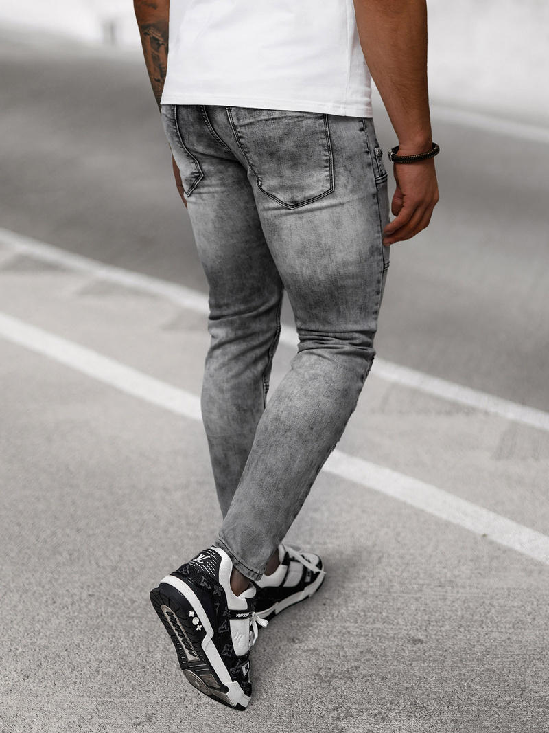 Ανδρικό τζιν παντελόνι γραφίτη OZONEE NB/MP0163N