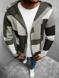 Ανδρικό φούτερ με κουκούλα πράσινο OZONEE N/3501Z