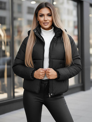 Γυναικείο μπουφάν μαύρο OZONEE JS/16M9188/392Z