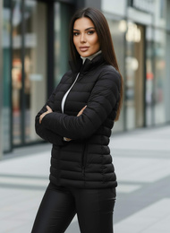 Γυναικείο μπουφάν μαύρο OZONEE JS/16M9109/392Z