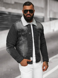 Ανδρικό τζιν μπουφάν σέρπα μαύρο OZONEE NB/MJ513N