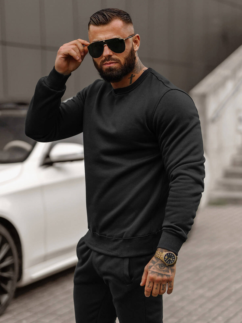 Ανδρικό σετ φόρμας μαύρο OZONEE JS/68C10380/3Z