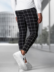 Ανδρικό παντελόνι chino mαύρος OZONEE O/P4009Z