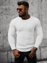 Ανδρικό πουλόβερ λευκό OZONEE NB/MM6021/1Z